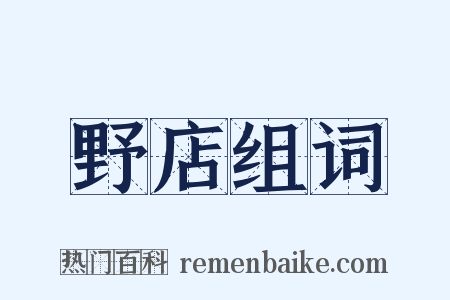 野店组词是什么意思的图片
